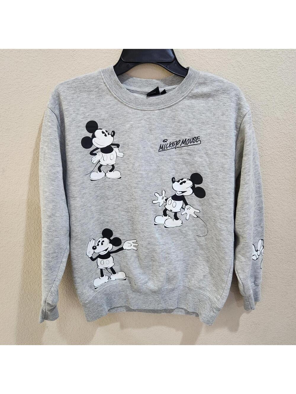 Disney Mickey Mouse Classic Pullover Sweatshirt Women’s Size Small Grey